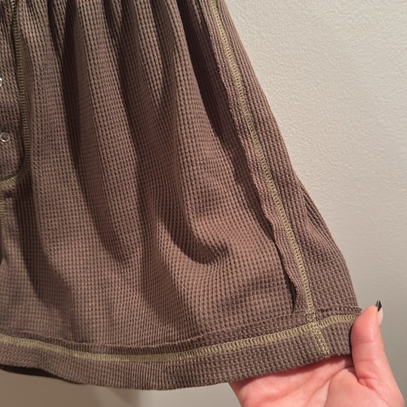 Free People Intimately Early Night Brown Thermal Shorts XS - Picture 5 of 7